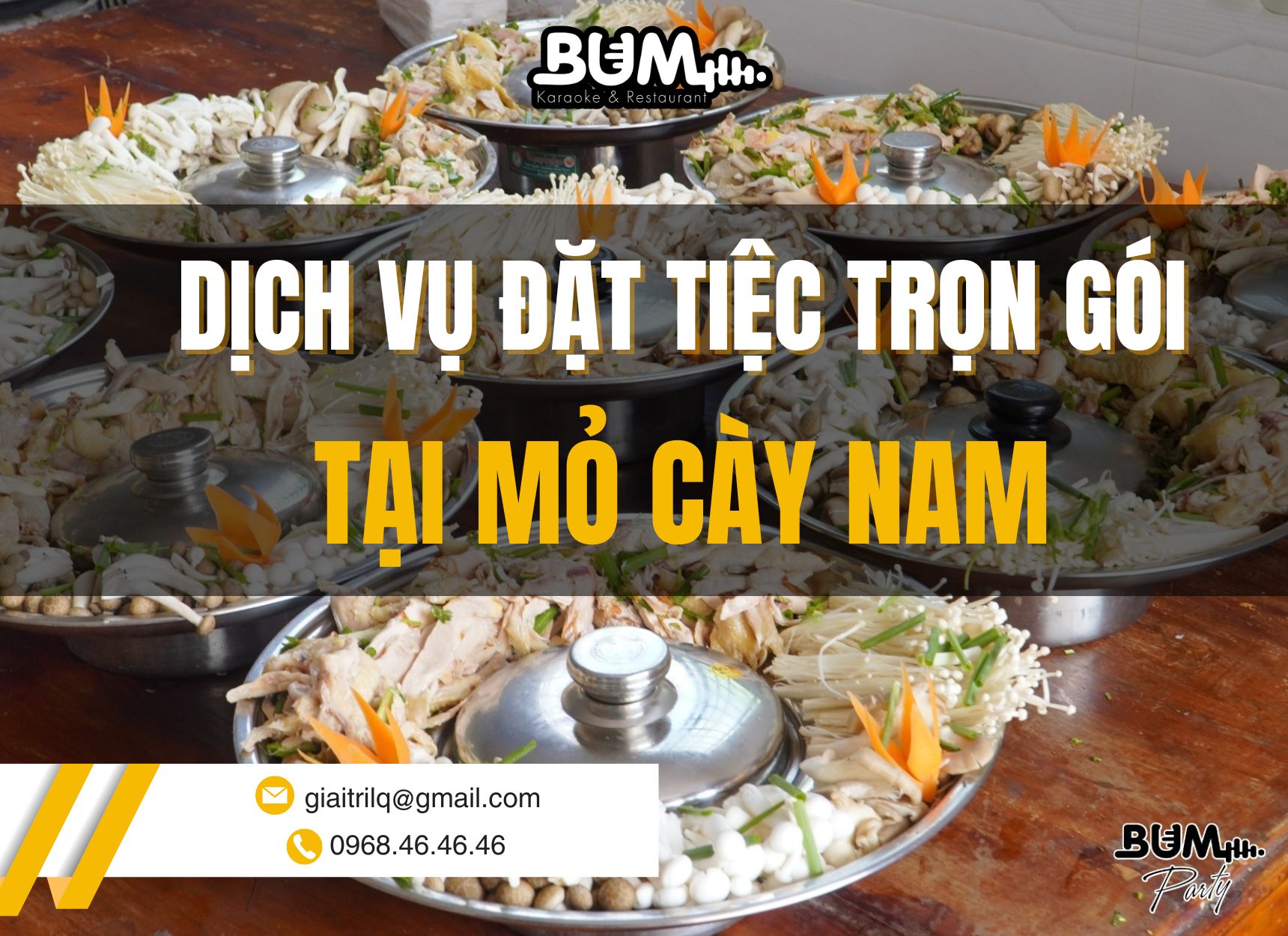 Dịch vụ đặt tiệc trọn gói tại Mỏ Cày Nam